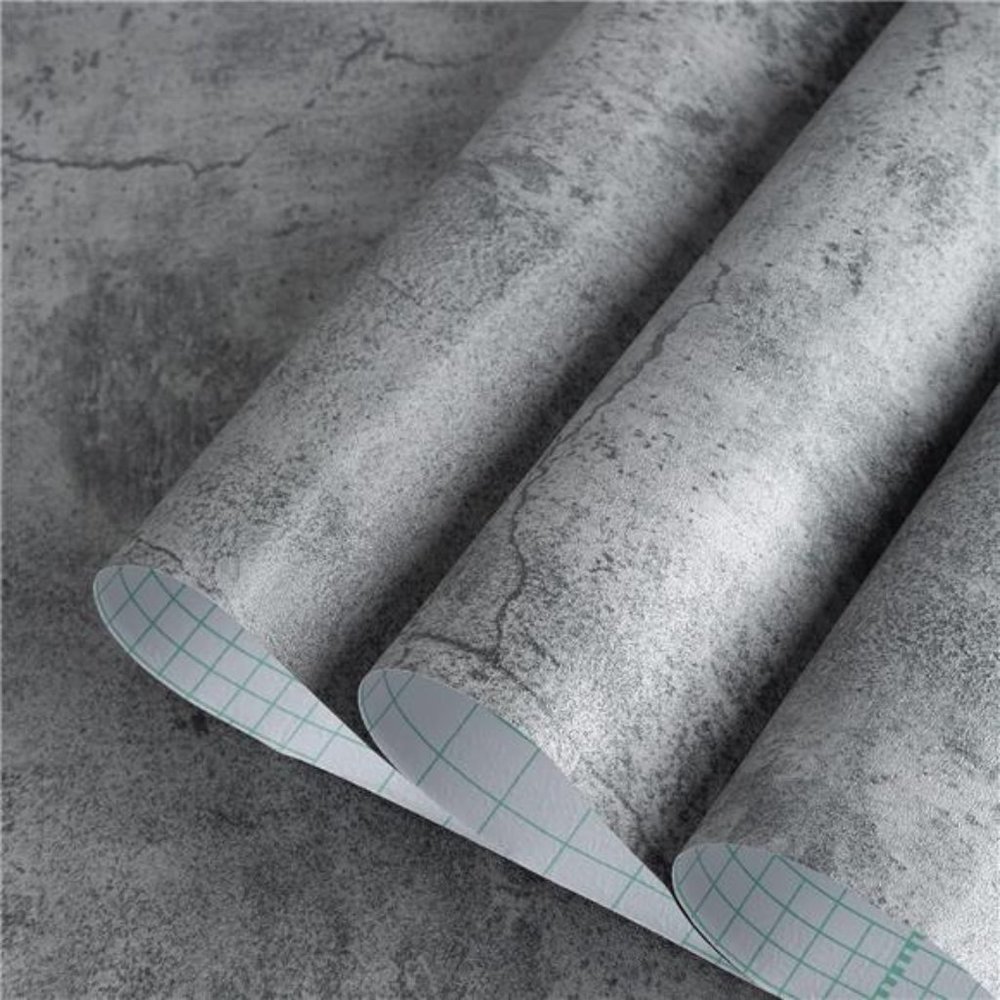 Concrete Peel Stick Grey Contact Paper Cement Wall Paper Waterproof Wallpaper
